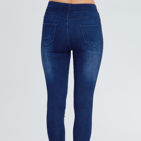 Ripped Denim Jeggins - Picture 2 of 5